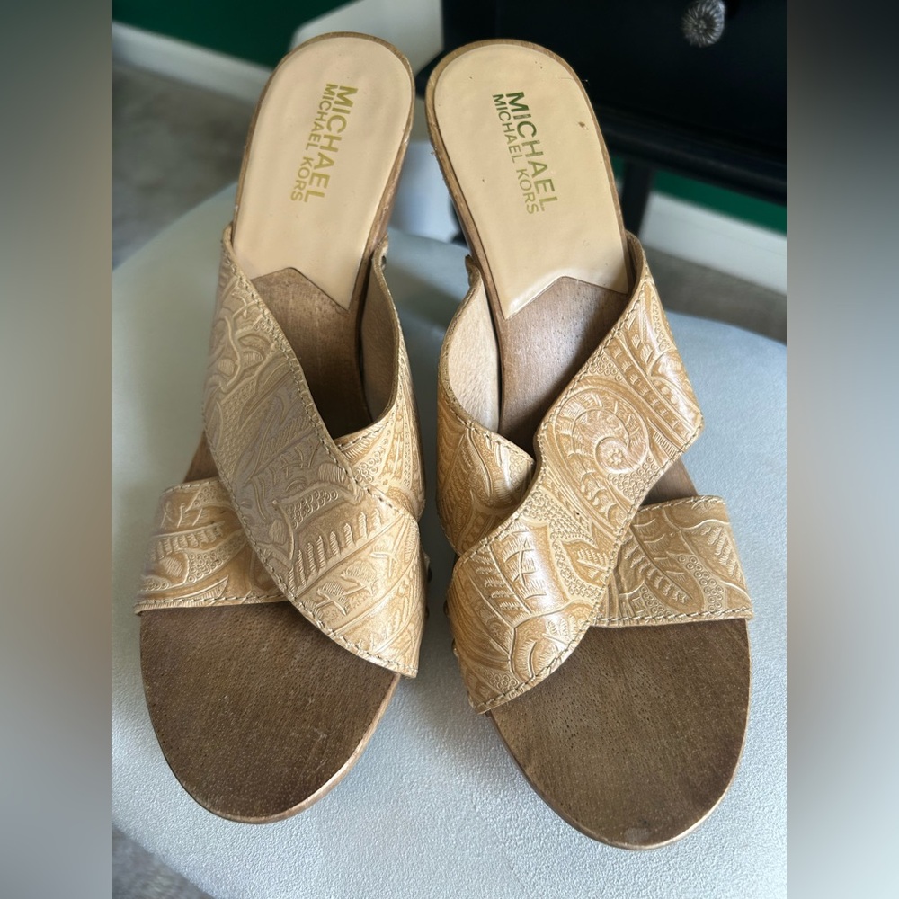 Michael Kors Wood Heels RARE